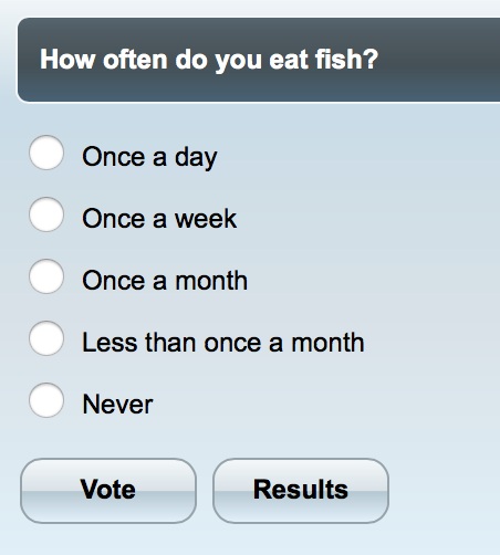Online poll on fish as food